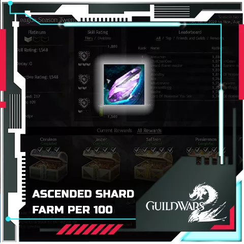 GW2 Ascended Shard Farm each 100 shards - MMOPILOT